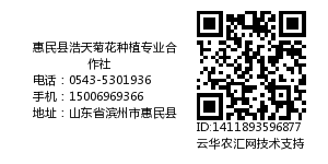 惠民县浩天菊花种植专业合作社