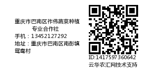 重庆市巴南区祚伟蔬菜种植专业合作社