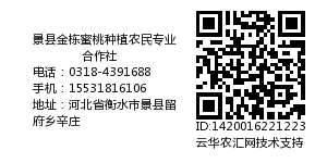 景县金栋蜜桃种植农民专业合作社