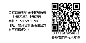 普安县三板桥保冲村皂角箐种草养羊科技示范园