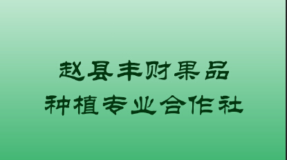 赵县丰财果品种植专业合作社